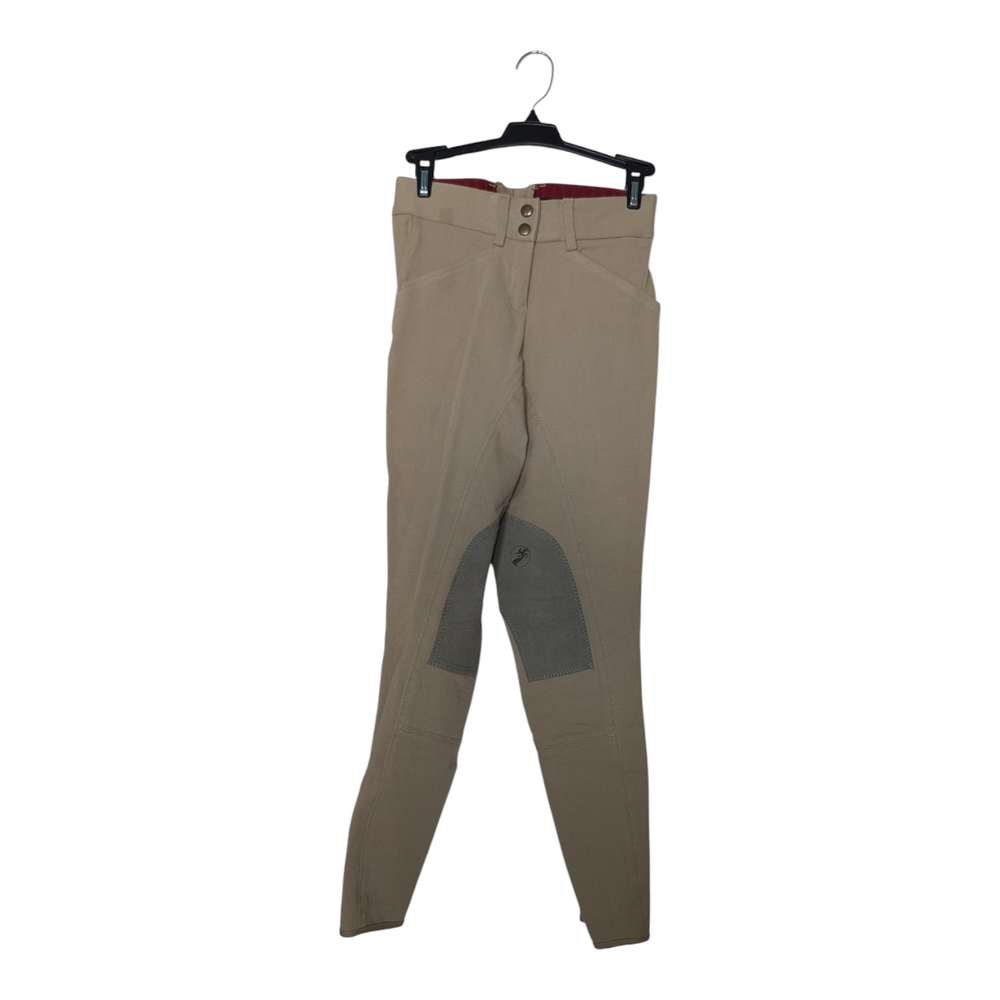 Tan Riding Pants with Gray Patches